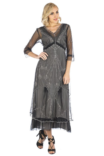 Vintage Inspired Victorian Lace Dress-CL509 - Blanche's Place